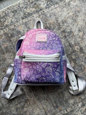 Loungefly Pink to Purple Ombre Disney Icons Mini Backpack